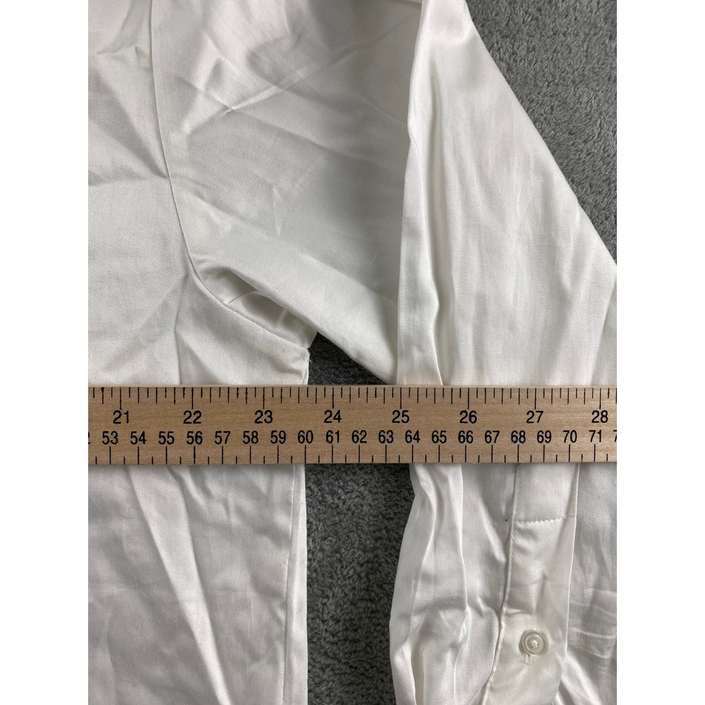 French Connection Mens White Long Sleeve Button Down Shirt Size S Regular Fit - Picture 5 of 10